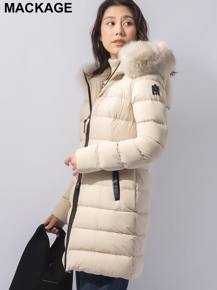 MACKAGE (マッカージュ) ファーフード フルジップ ダウンコート MKGLCALLABX4 レディース