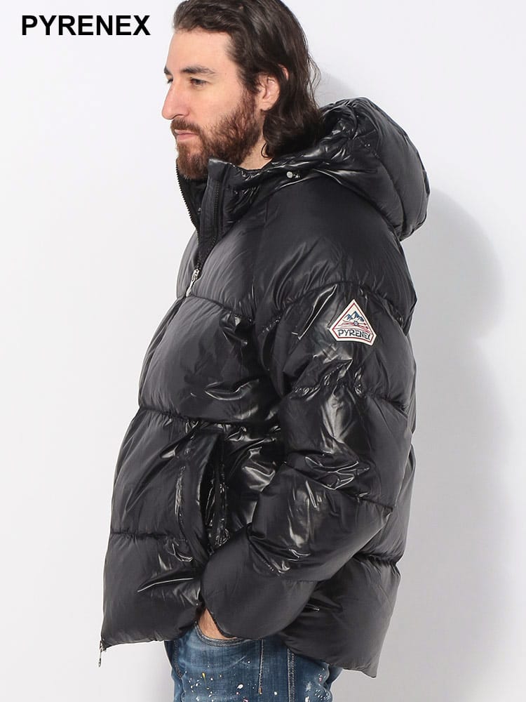 PYRENEX (ピレネックス) フード フルジップ ダウンジャケット STEN 3 SHINY PNHUW014P メンズ