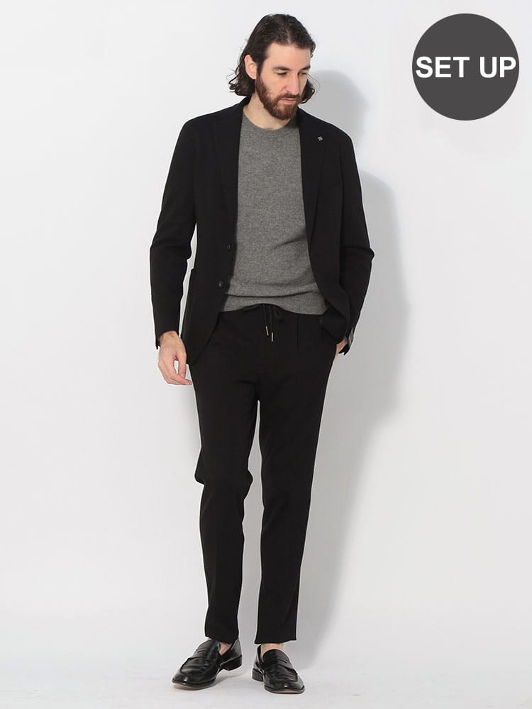 TAGLIATORE (タリアトーレ) ジャージー シングル ジャケット パンツ セットアップ スーツ TGDAKAR22K30001 メンズ