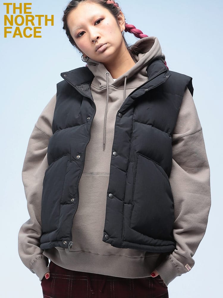 THE NORTH FACE (ザ ノースフェイス) フード収納 ナイロン×コットン混タフタ ダウンベスト M M66 DOWN VEST NF0A88Y1
