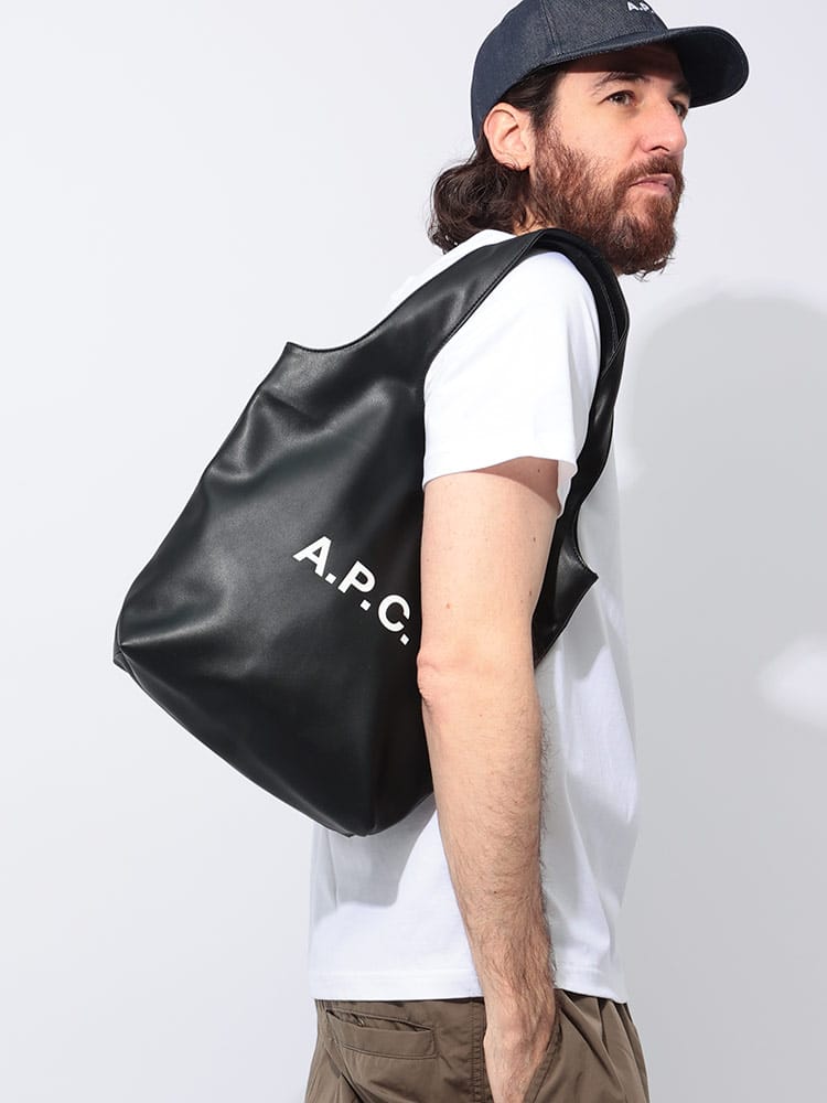 A.P.C (アーペーセー) 合成皮革 トートバッグ TOTE NINON SMALL APCPUAATM61861 メンズ