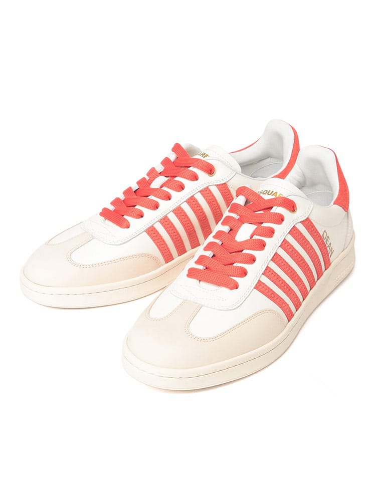 DSQUARED2 (ディースクエアード) ワンポイントロゴ レザー ローカット スニーカー Boxer D2SNM0364 メンズ