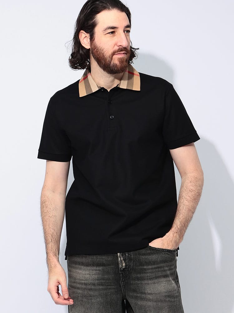 BURBERRY (バーバリー) バーバリーチェックカラー 半袖 ポロシャツ BB8071620 メンズ