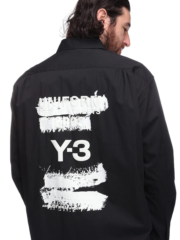 Y-3 (ワイスリー) U グラフィック バックロゴ ロング長袖 シャツ U GFX 