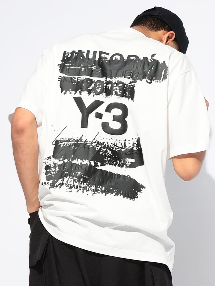 Y-3 (ワイスリー) U グラフィック バックロゴ クルーネック 半袖 Tシャツ U GFX Y3JM7815 メンズ