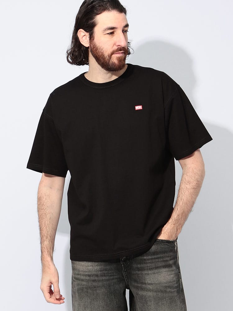 DIESEL (ディーゼル) ワンポイント ロゴ クルーネック 半袖 Tシャツ T-BOXT-R30 DSA164000QIAM メンズ