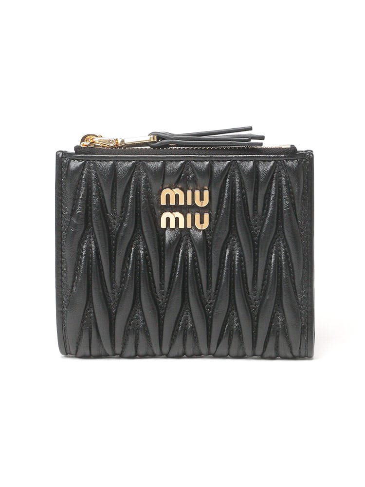 MIU MIU (ミュウミュウ) マテラッセ レザー 2つ折り 財布 MIU5ML024AFPP レディース