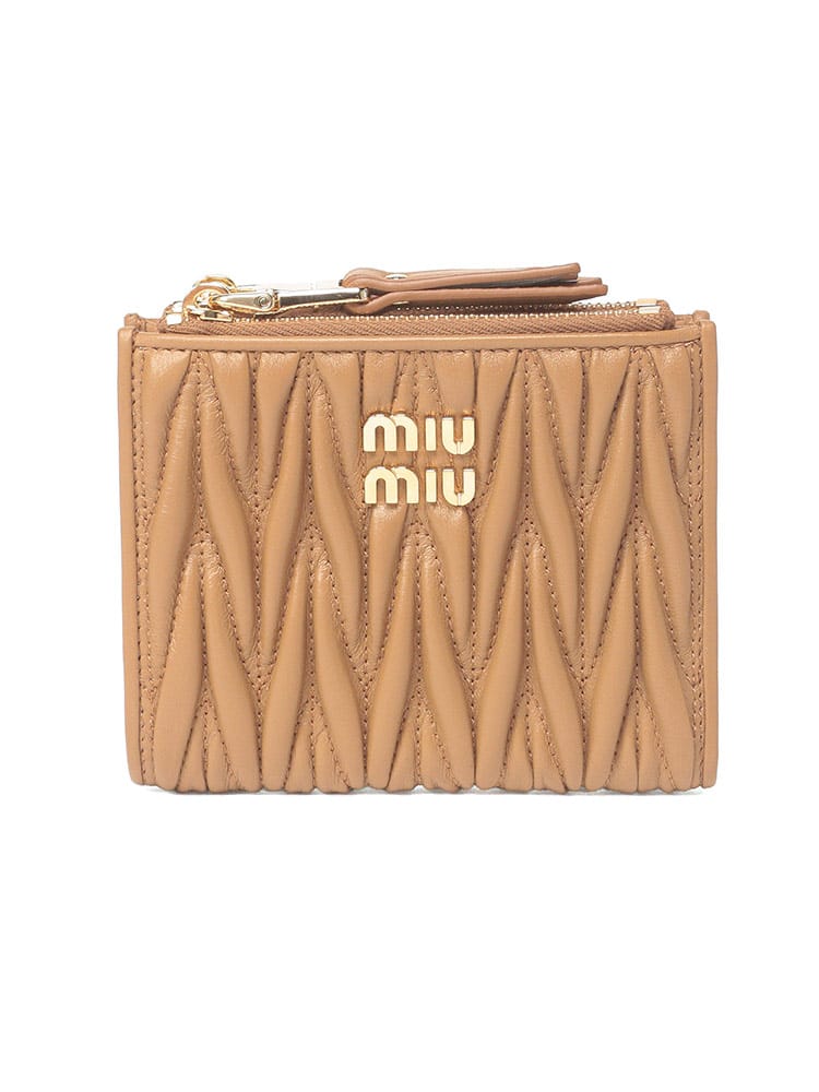 MIU MIU (ミュウミュウ) マテラッセ レザー 2つ折り 財布 MIU5ML024AFPP レディース