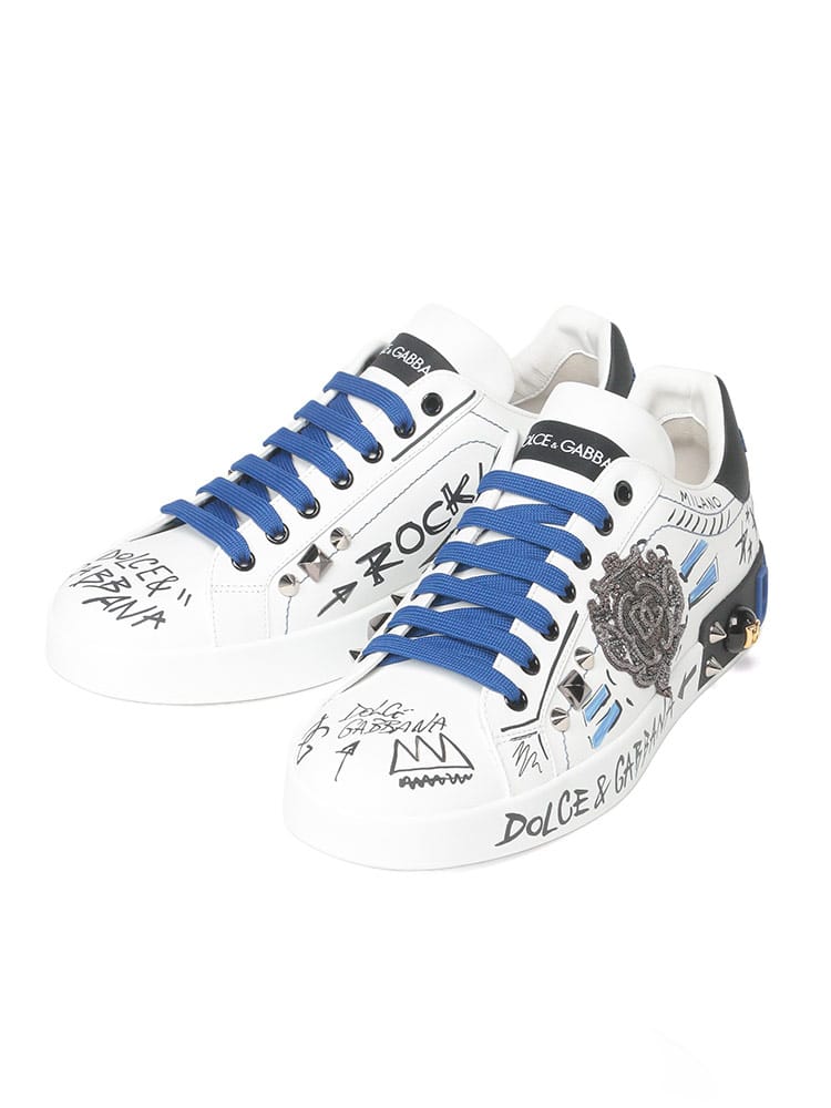 DOLCE&GABBANA (ドルチェ ＆ ガッバーナ) パッチ付きカーフスキン 