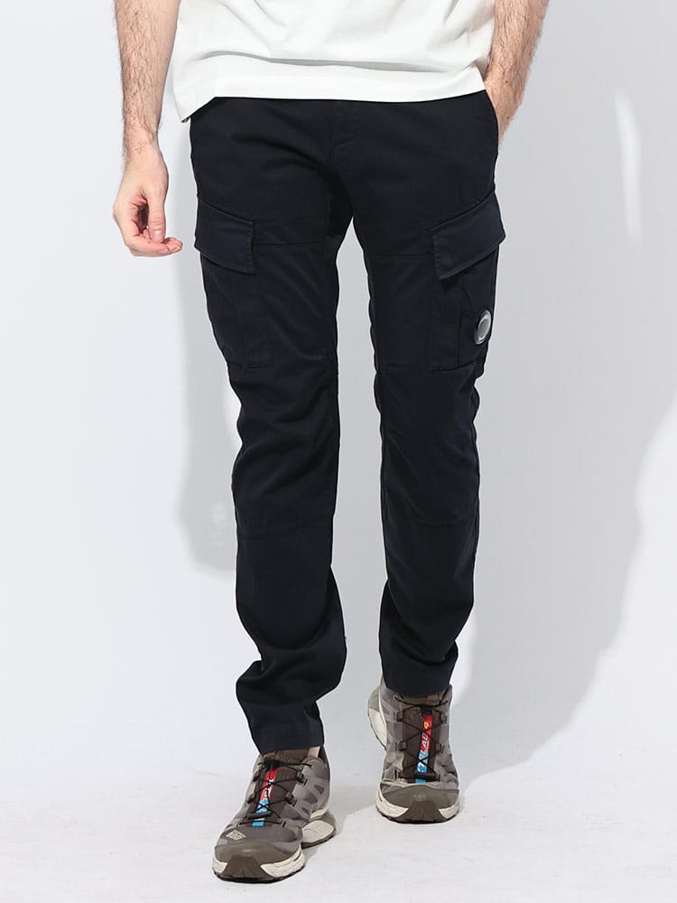 C.P COMPANY (シーピーカンパニー) ワンポイント コットン カーゴパンツ SATEEN STRETCH CPPA056A005694G メンズ