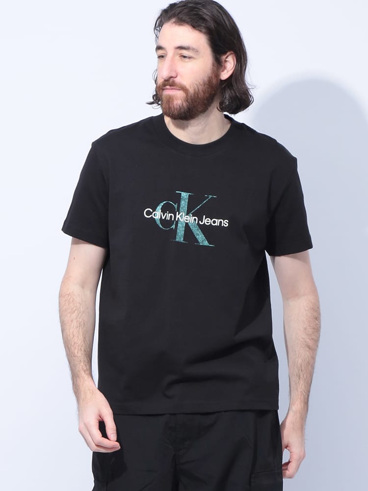 Calvin Klein (カルバンクライン) ロゴプリント クルーネック 半袖 T 