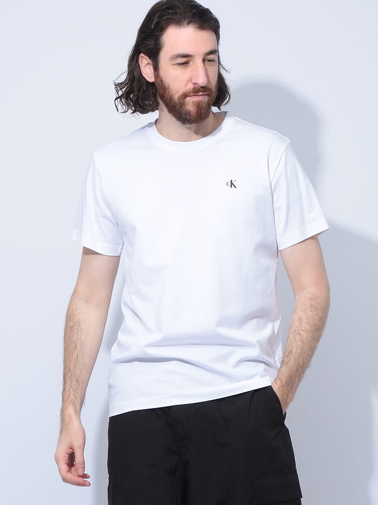 Calvin Klein (カルバンクライン) ロゴプリント クルーネック 半袖 Tシャツ CKJ30J327402 メンズ