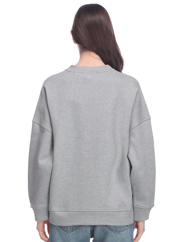 MAX MARA (マックスマーラ) 裏起毛 ロゴプリント クルーネック 