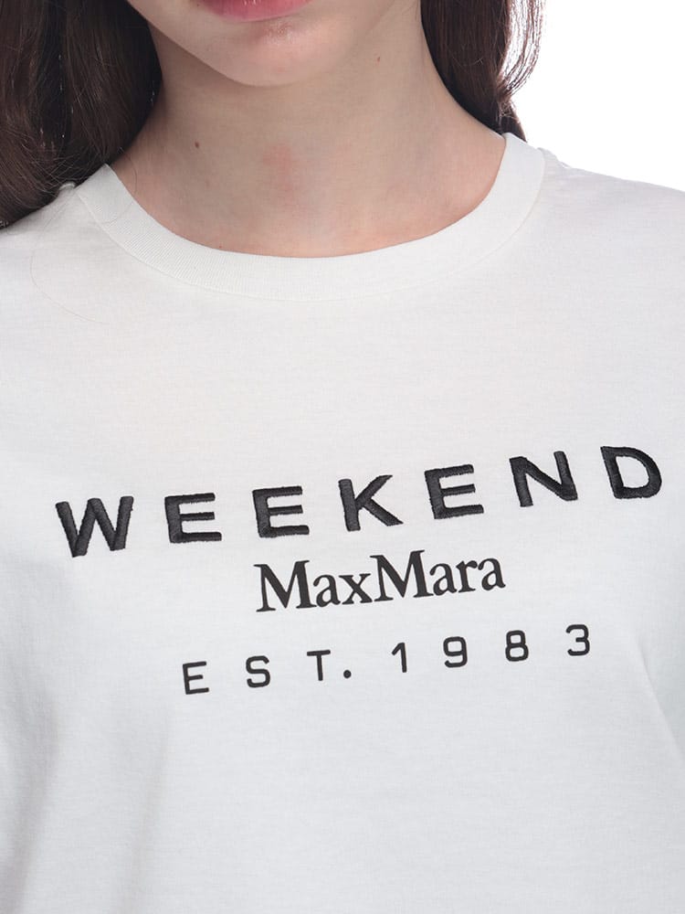 MAX MARA (マックスマーラ) フロントロゴ クルーネック 半袖 Tシャツ 