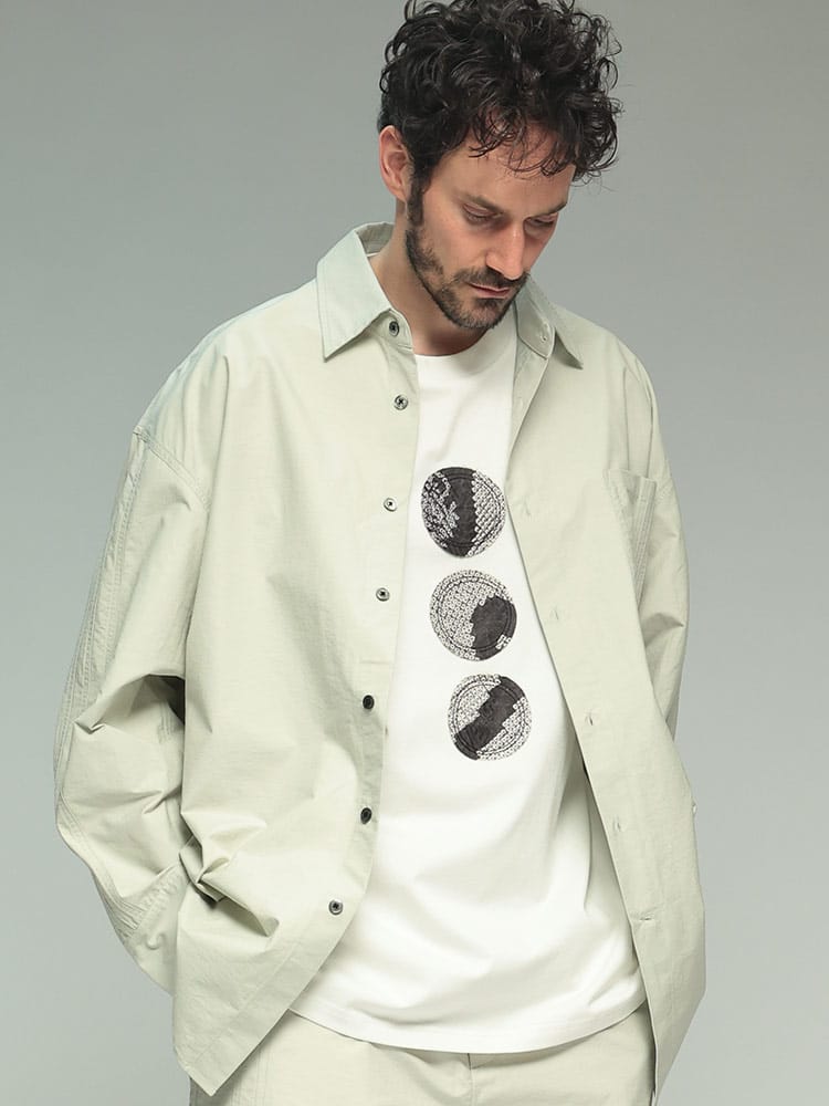 Feng Chen Wang (フェン・チェン・ワン) タックポケット 長袖 シャツ FCWFUS19SR11 メンズ