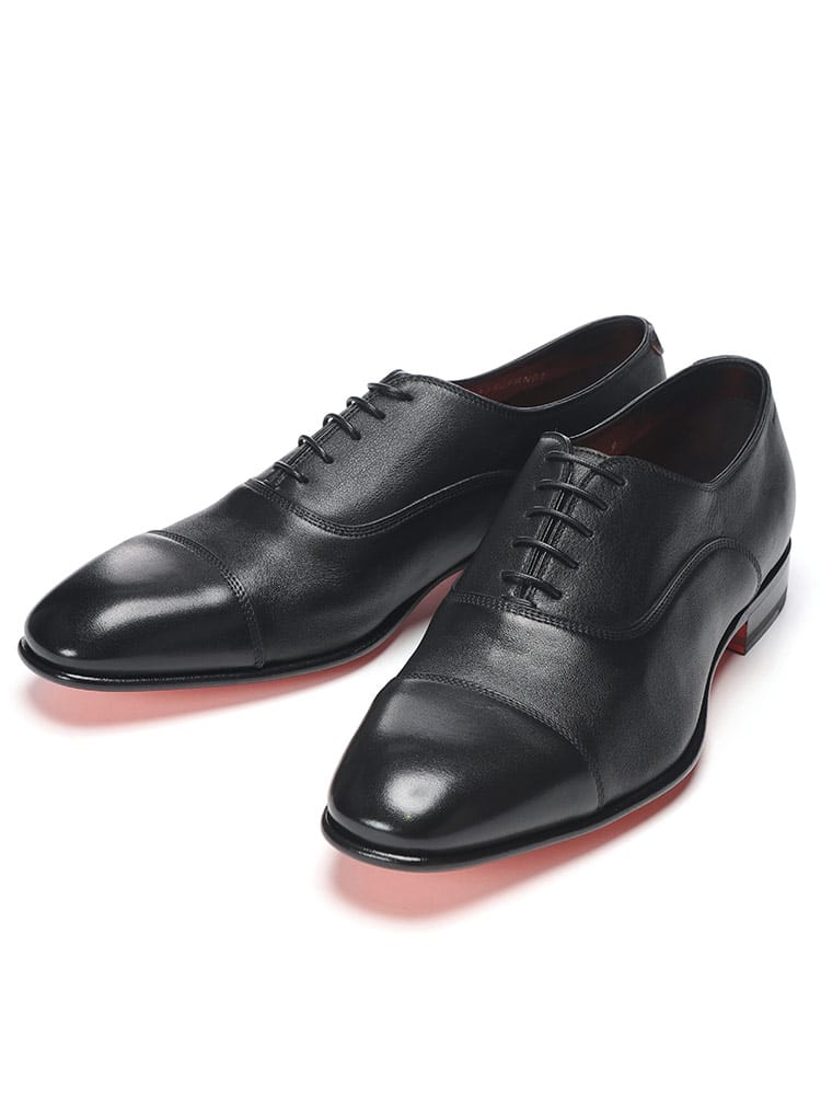 SANTONI (サントー二) ストレートチップ 内羽根 レースアップ レザー 