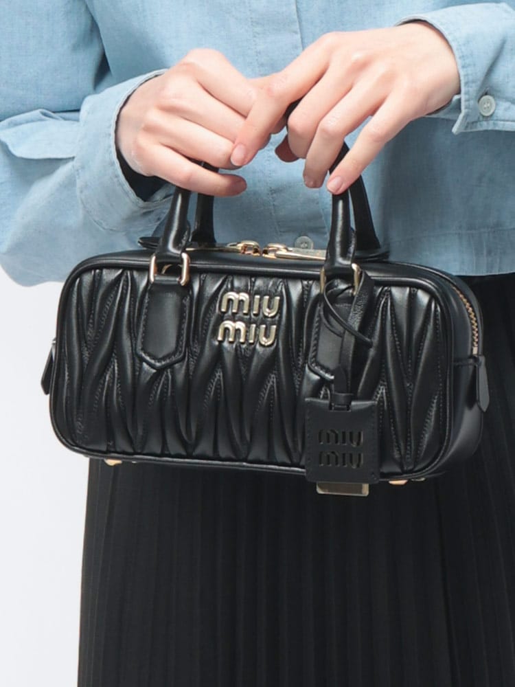 MIU MIU (ミュウミュウ) アルカディ マテラッセレザー ミニバッグ 