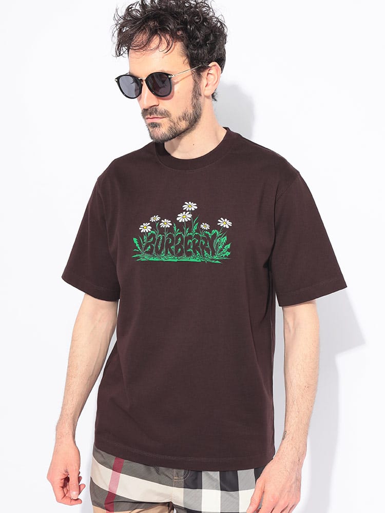 BURBERRY (バーバリー) デイジーロゴ クルーネック 半袖 Tシャツ 