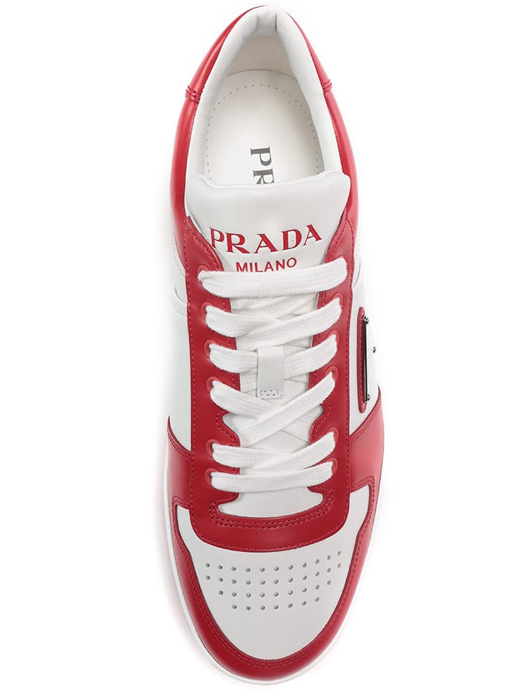 PRADA (プラダ) ダウンタウン ローカット レザー スニーカー メンズ 7 