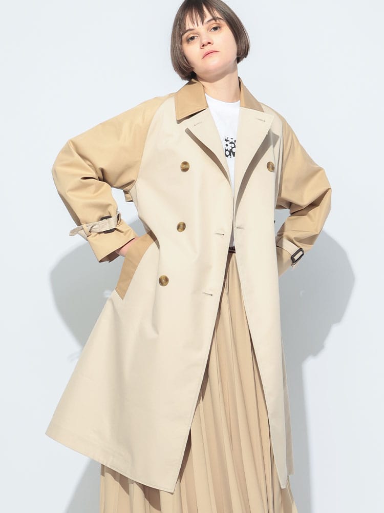 MAX MARA (マックスマーラ) リバーシブル テクニカル トレンチ コート レディース