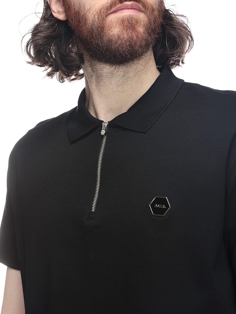 BALR. (ボーラー) 胸ロゴ ハーフジップ 半袖 ポロシャツ HEX SERIES 