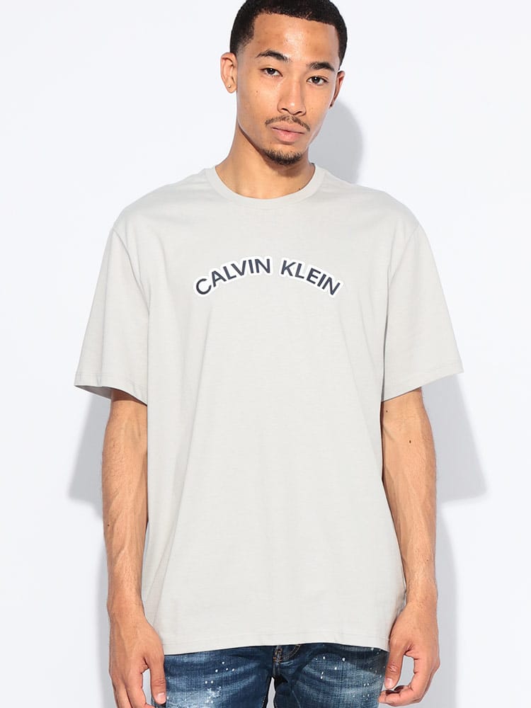 Calvin Klein (カルバンクライン) カレッジロゴ クルーネック 半袖 Tシャツ メンズ