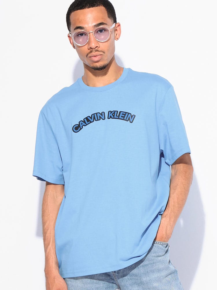 Calvin Klein (カルバンクライン) カレッジロゴ クルーネック 半袖 Tシャツ メンズ