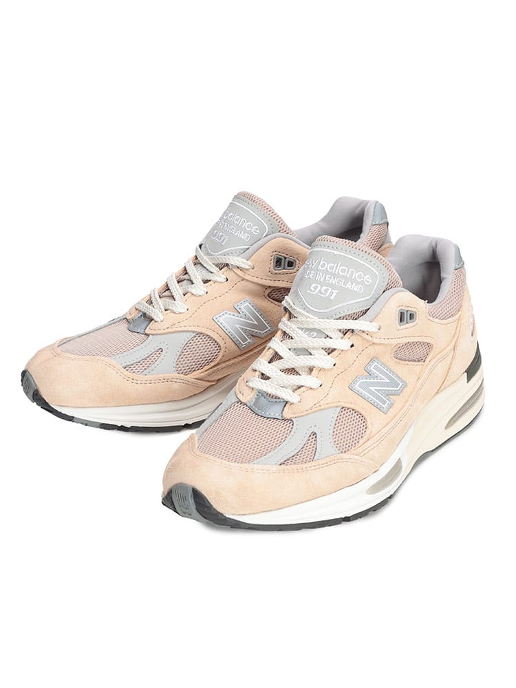New Balance (ニューバランス) スエード メッシュ スニーカー Made in UK 991v2 メンズ