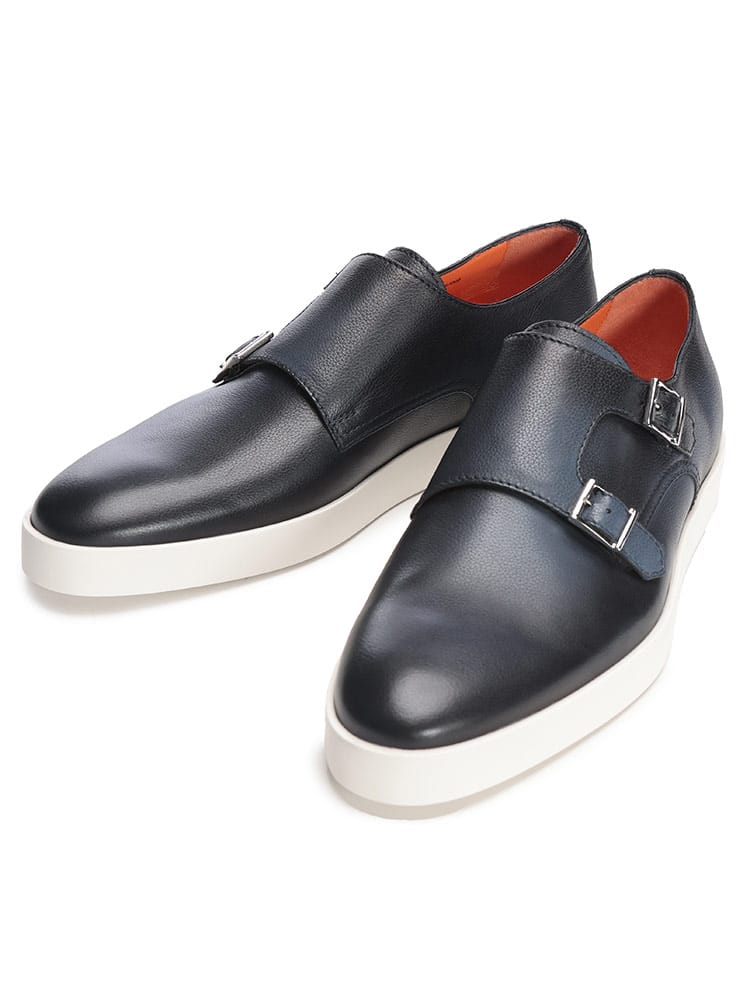 SANTONI (サントー二) ダブルモンク スリッポン メンズ