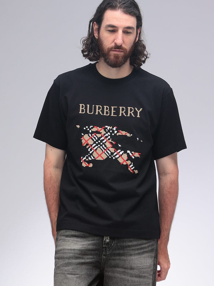 BURBERRY (バーバリー) クロスステッチ EKD コットン クルーネック 