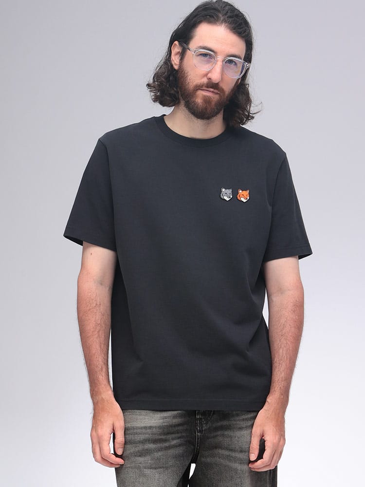 Maison Kitsune (メゾン キツネ) ダブル ボールド フォックスヘッド コンフォートクルーネック 半袖 Tシャツ DOUBLE BOLD FOX KNM011CFKJ0118 メンズ