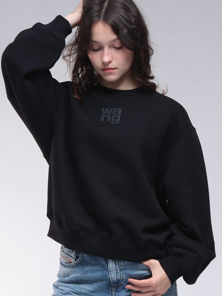 alexanderwang (アレキサンダーワン) ワンポイント クルーネック トレーナー ESSENTIAL TERRY AWL4CC3241508 レディース