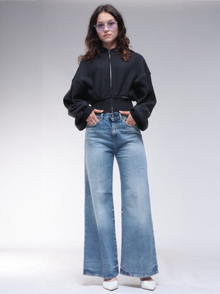 alexanderwang (アレキサンダーワン) フルジップ クロップド パーカー 