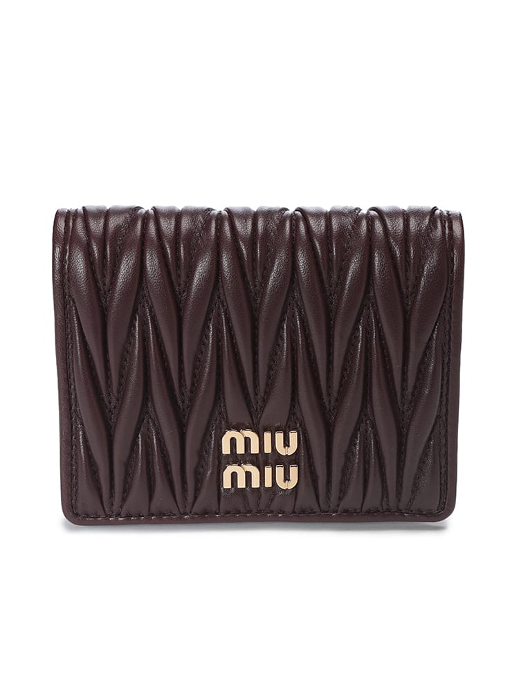 MIU MIU (ミュウミュウ) マテラッセ レザー 二つ折り財布 MIU5MV204AFPP レディース