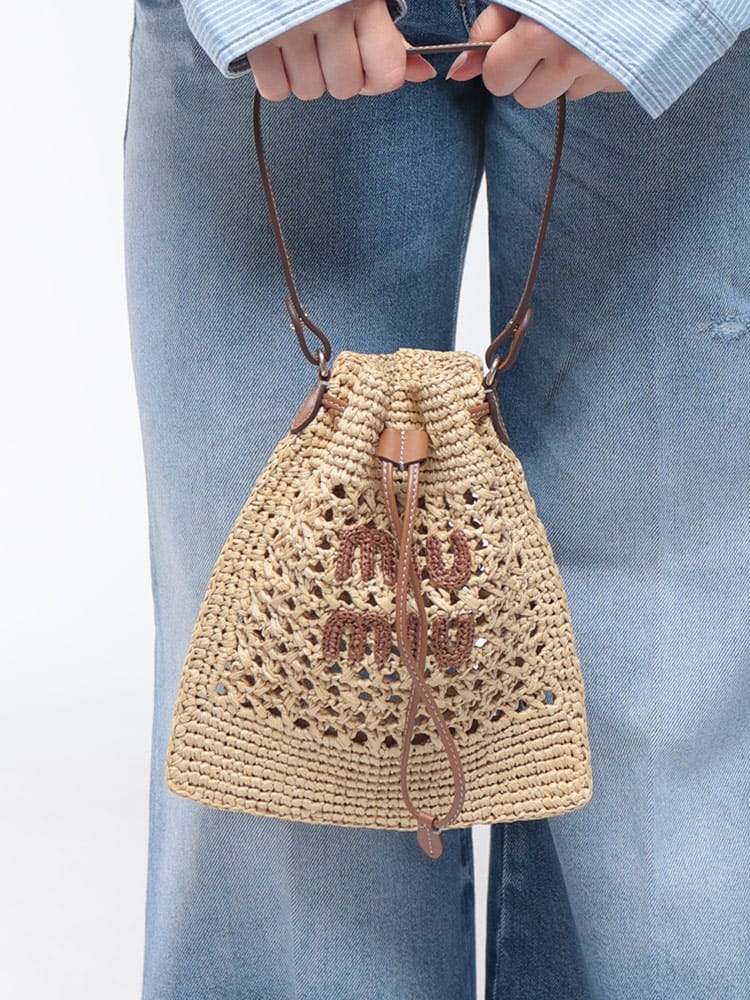 MIU MIU (ミュウミュウ) ウーブンファブリック ミニバッグ MIU5ND0162DO1 レディース