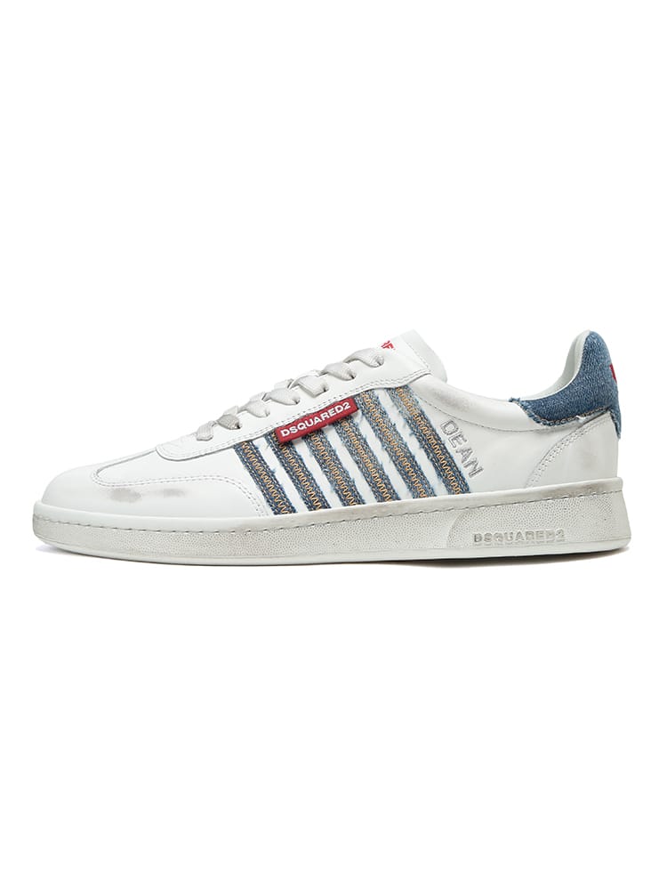 DSQUARED2 (ディースクエアード) デニムコンビ レザースニーカー BOXER 