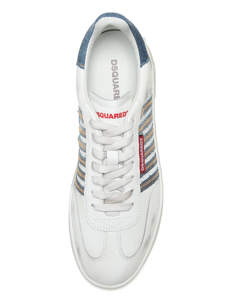 DSQUARED2 (ディースクエアード) デニムコンビ レザースニーカー BOXER 