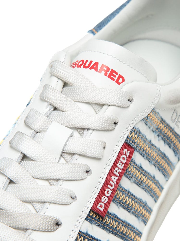 DSQUARED2 (ディースクエアード) デニムコンビ レザースニーカー BOXER 