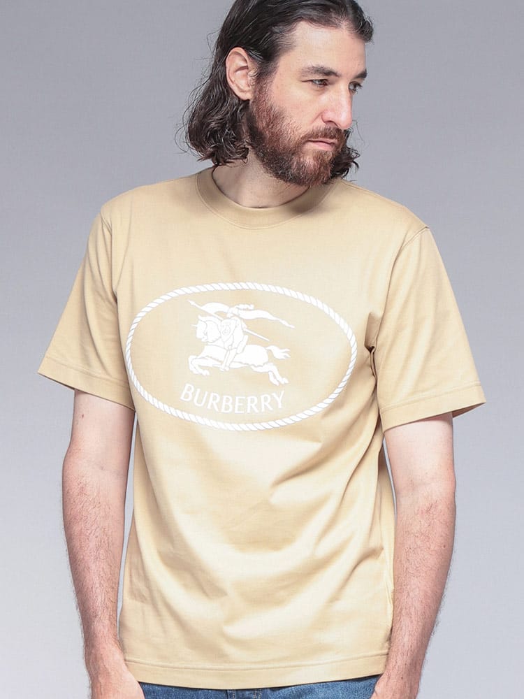 BURBERRY (バーバリー) プロ―サムナイトプリント クルーネック半袖Tシャツ BB8112805 メンズ