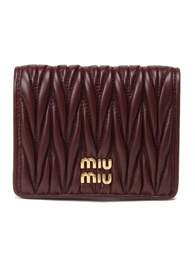 MIU MIU (ミュウミュウ) マテラッセレザー 二つ折り財布 MIU5MV204AFPP レディース