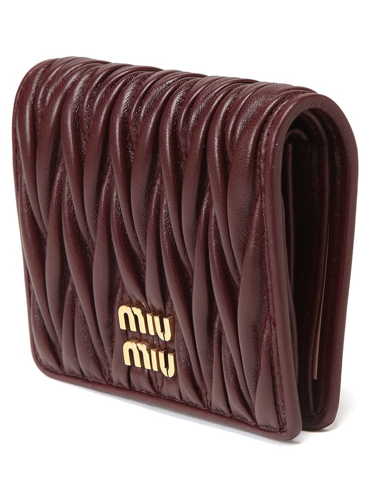 MIU MIU (ミュウミュウ) マテラッセレザー 二つ折り財布 MIU5MV204AFPP 
