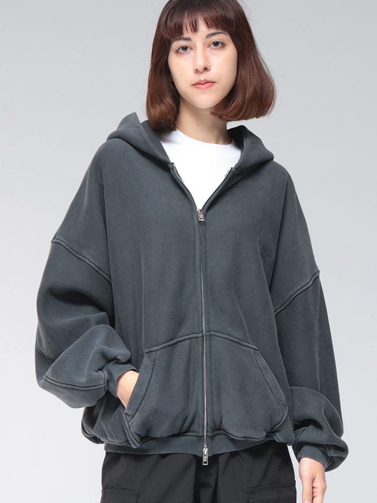 alexanderwang (アレキサンダーワン) バックロゴプリント ジップアップ 