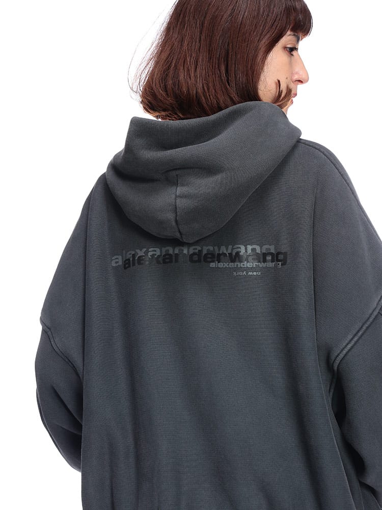 alexanderwang (アレキサンダーワン) バックロゴプリント ジップアップ 