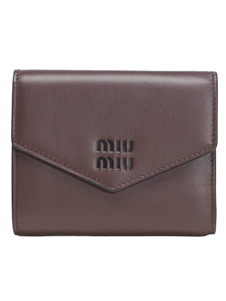 MIU MIU (ミュウミュウ) レザー 二つ折り財布 MIU5MH0402CV6 レディース