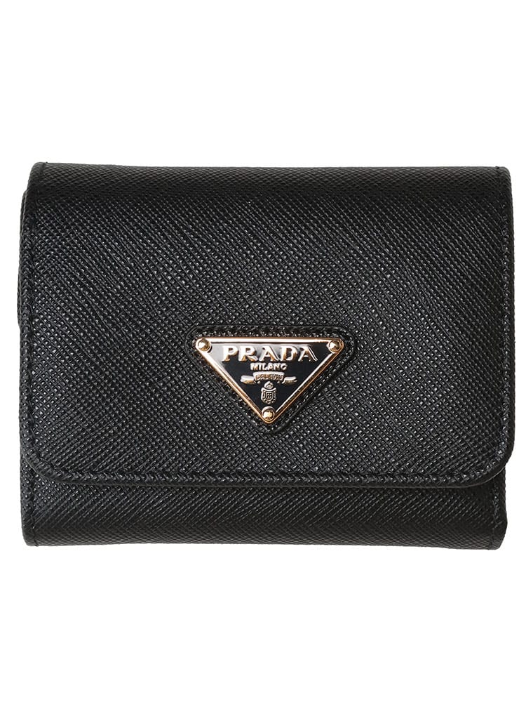 PRADA (プラダ) サフィアーノ トライアングルロゴ 二つ折り財布 PRL1MH043QHH レディース