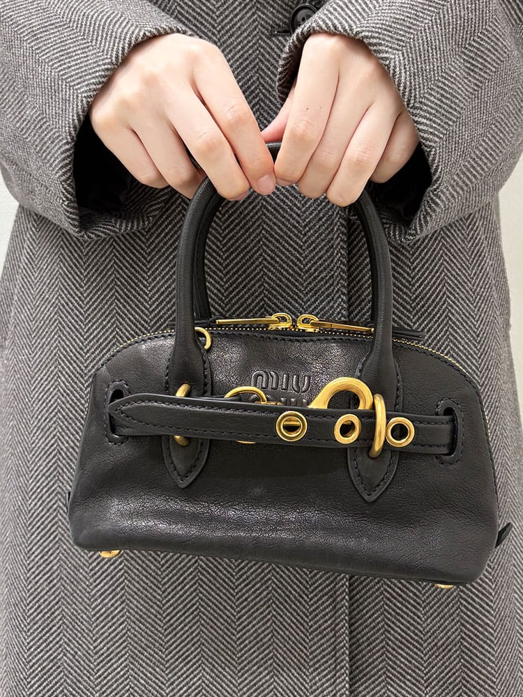 MIU MIU (ミュウミュウ) アバンチュール ミニ ナッパレザー バッグ MIU5BP0902BBL レディース