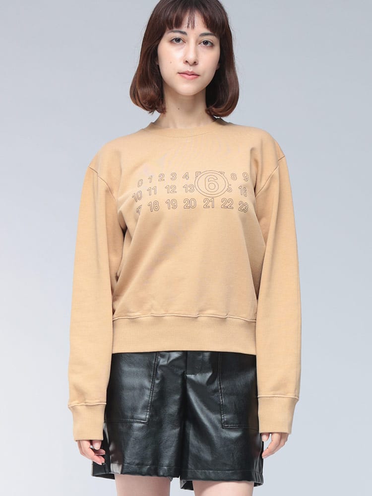 MM6 Maison Margiela (エムエムシックス メゾン マルジェラ) カレンダーロゴプリント スウェット トレーナー MM6LS52GU0248 レディース