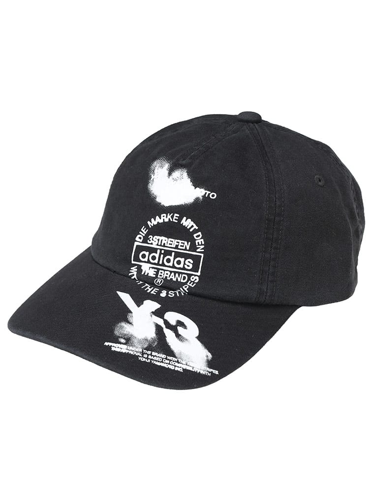 Y-3 (ワイスリー) ロゴプリント コットン キャップ Y3KC3339 メンズ