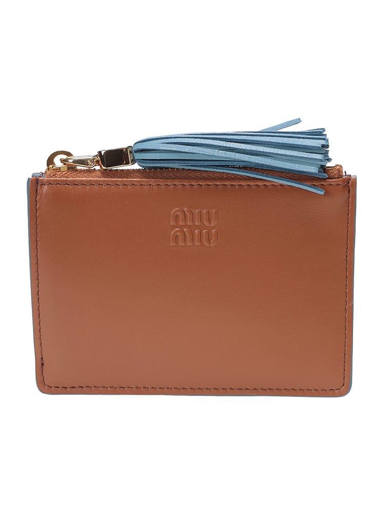 MIU MIU (ミュウミュウ) タッセルチャーム付き レザー カードホルダー MIU5MC93M2IDW レディース