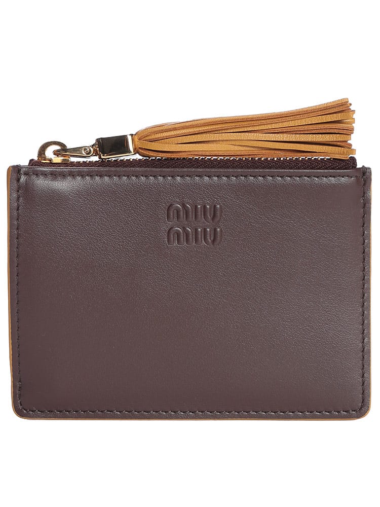MIU MIU (ミュウミュウ) タッセルチャーム付き レザー カードホルダー MIU5MC93M2IDW レディース